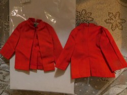 1431 1969 KEN GURUVY RED FAILLE NEHRU JACKET SEARS 1595